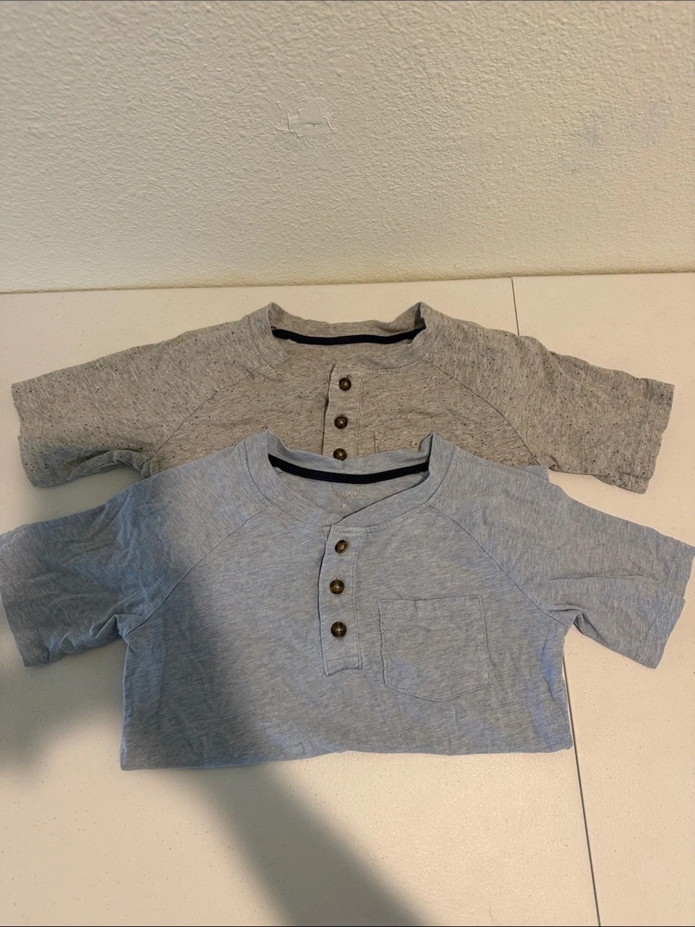 SIMPLE JOYS BY CARTERS Blue & Gray Boys Kids Tees size 8 Lot of 2